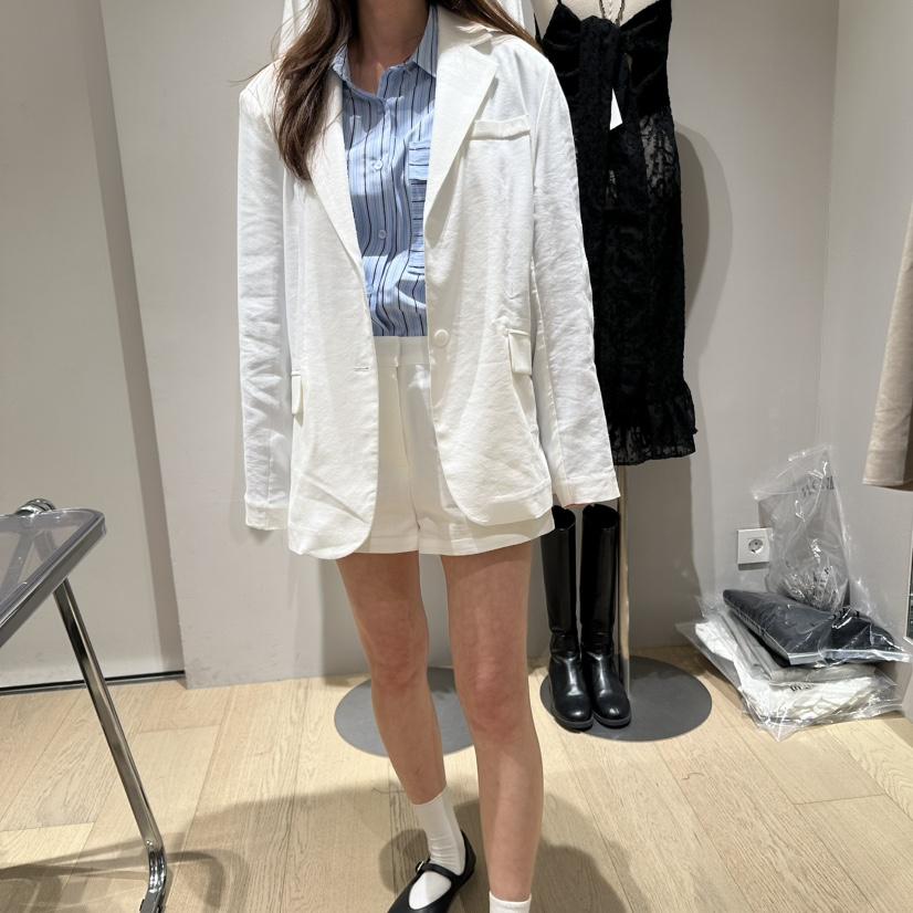 FAVOR-P韓國直郵㊣女裝新款25春夏休閑熱賣人氣推薦夾克亞麻FAVOR夾克
