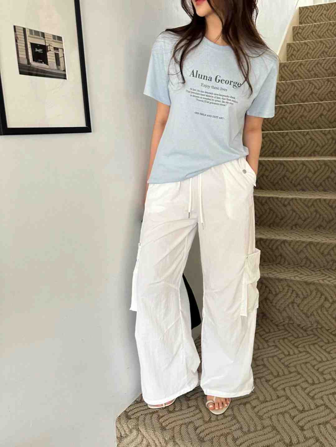 THERE BY-데얼 바이-T直郵韓國代購㊣女裝新品25春夏休閑褲THERE BY休閑褲
