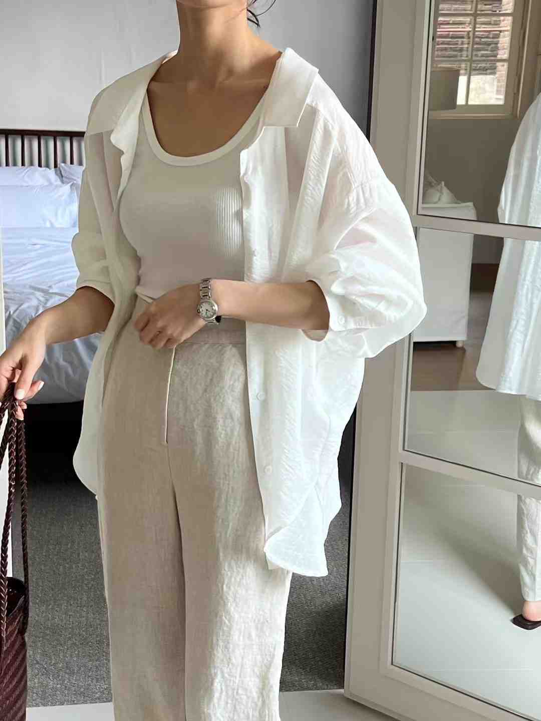 around110直郵韓國代購㊣女裝新款推薦25春夏人氣襯衫蕾絲衫around110襯衫/蕾絲衫