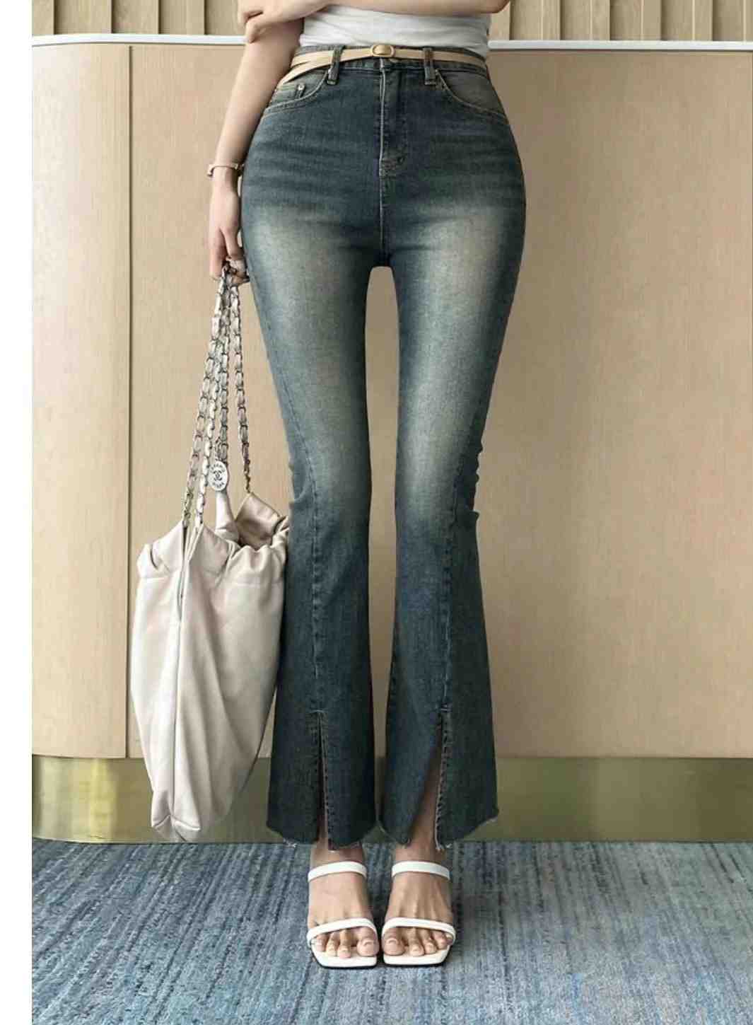 J CAT直郵韓國代購㊣女裝新款時尚人氣休閑牛仔褲不含腰帶J CAT牛仔褲