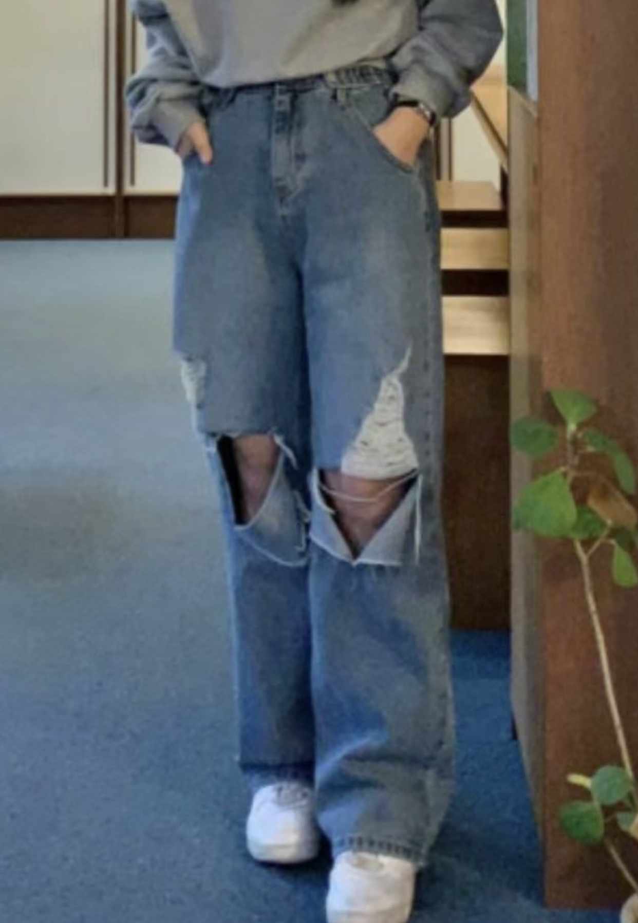 J CAT直郵韓國代購㊣女裝新款休閑熱賣時尚推薦人氣牛仔褲J CAT牛仔褲
