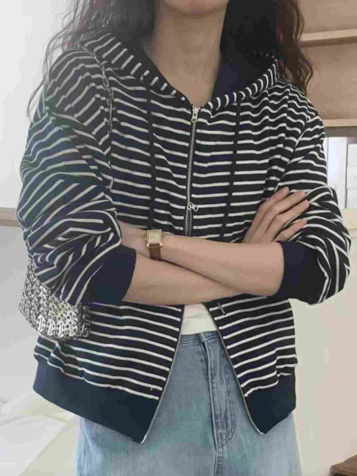 DINING東大門代購女士新款推薦職業時尚熱賣休閑衛衣拉鏈連帽DINING衛衣