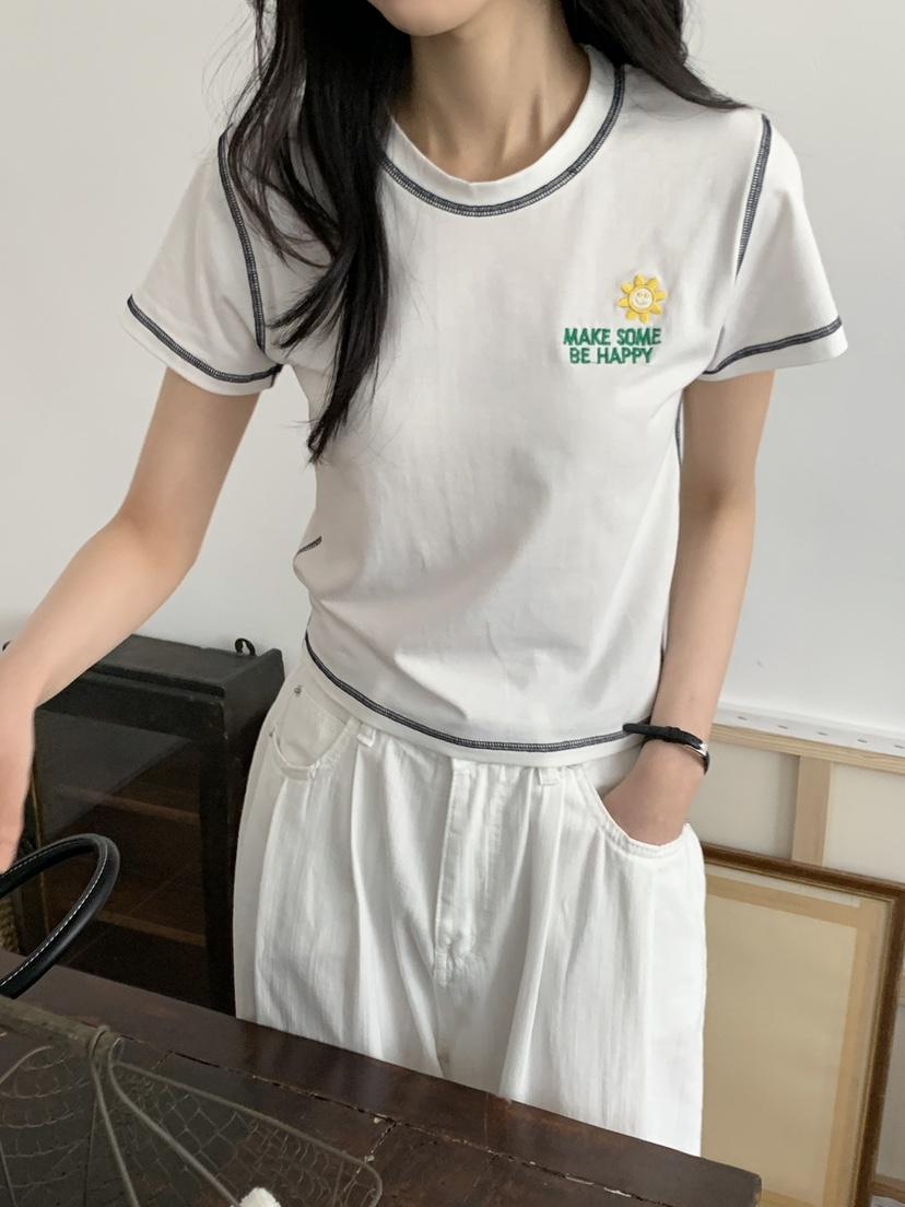 BOUND.A韓國直郵㊣女裝新品熱賣人氣25春夏時尚休閑推薦T恤BOUND.AT恤