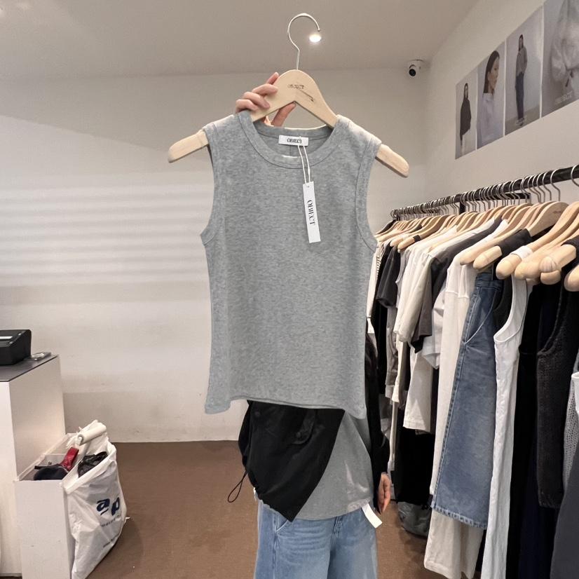 OBJECT韓國直郵㊣女裝新品人氣推薦25春夏時尚熱賣吊帶背心OBJECT吊帶/背心