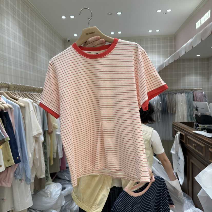 OURMOMENT韓國直郵㊣女裝新品25春夏推薦休閑熱賣時尚人氣T恤OURMOMENTT恤