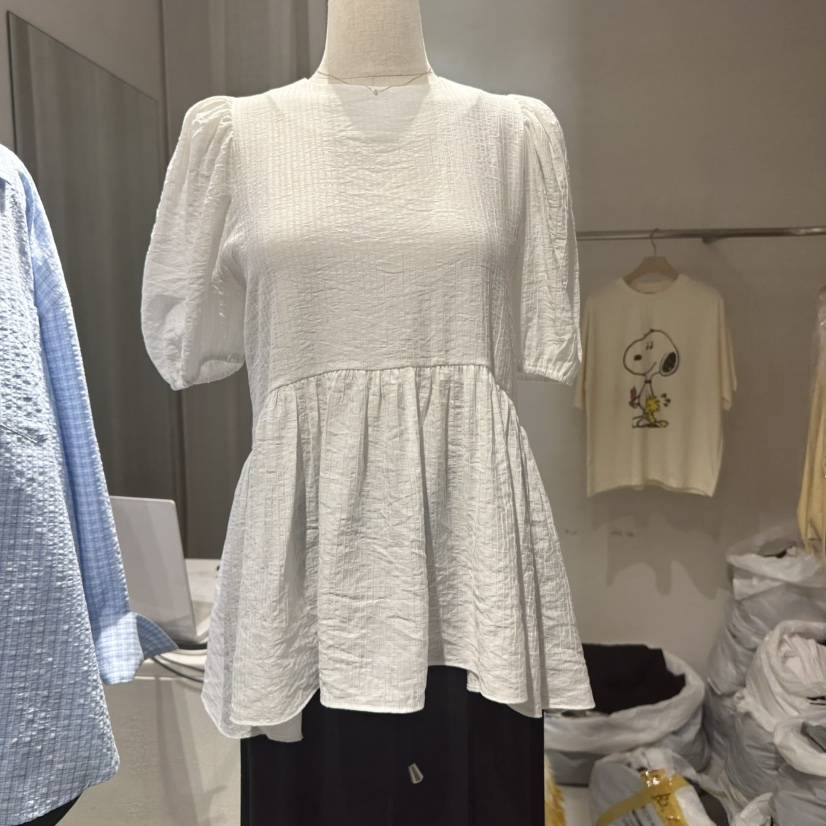 VENICE韓國直郵㊣東大門實拍女裝新款時尚25春夏襯衫蕾絲衫寬松VENICE襯衫/蕾絲衫