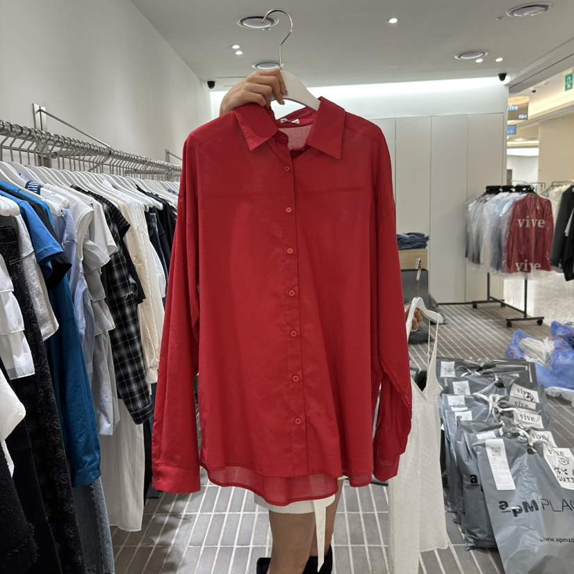 VIVE直郵韓國代購㊣女裝新品熱賣人氣時尚休閑推薦襯衫蕾絲衫VIVE襯衫/蕾絲衫