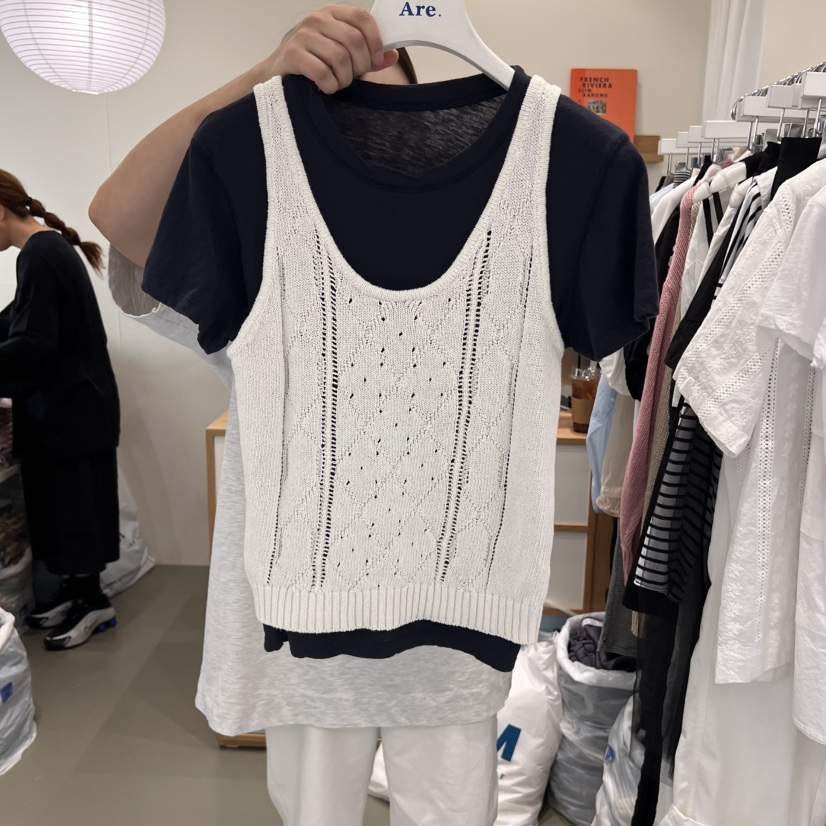 ARE韓國直郵㊣東大門實拍女裝新款休閑25春夏吊帶背心不含內搭ARE YOU/ARE吊帶/背心