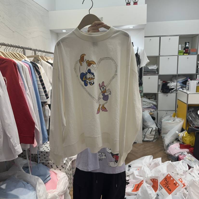 DE LINE韓國直郵㊣女裝新品推薦人氣時尚熱賣25春夏休閑衛衣DE LINE衛衣