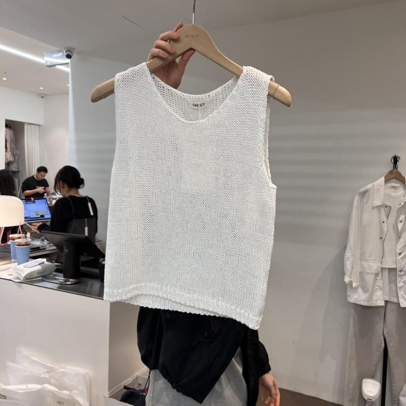 OBJECT直郵韓國代購㊣女裝新品熱賣25春夏推薦時尚吊帶背心OBJECT吊帶/背心