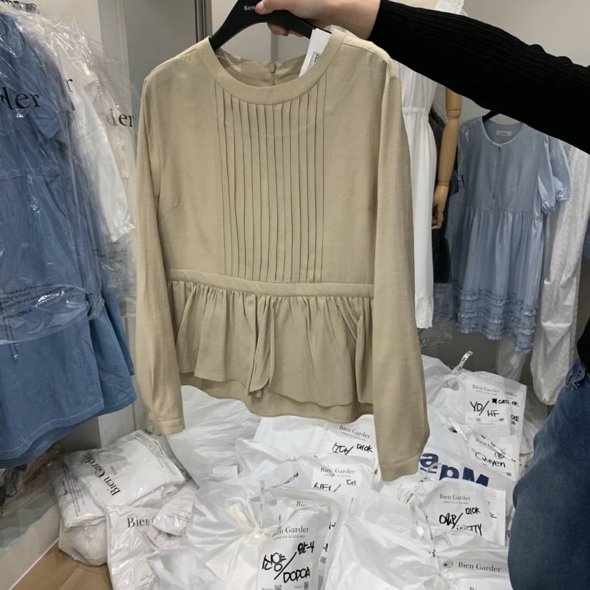 BIEN GARDER直郵韓國代購㊣女裝新品時尚人氣熱賣襯衫蕾絲衫BIEN GARDER襯衫/蕾絲衫