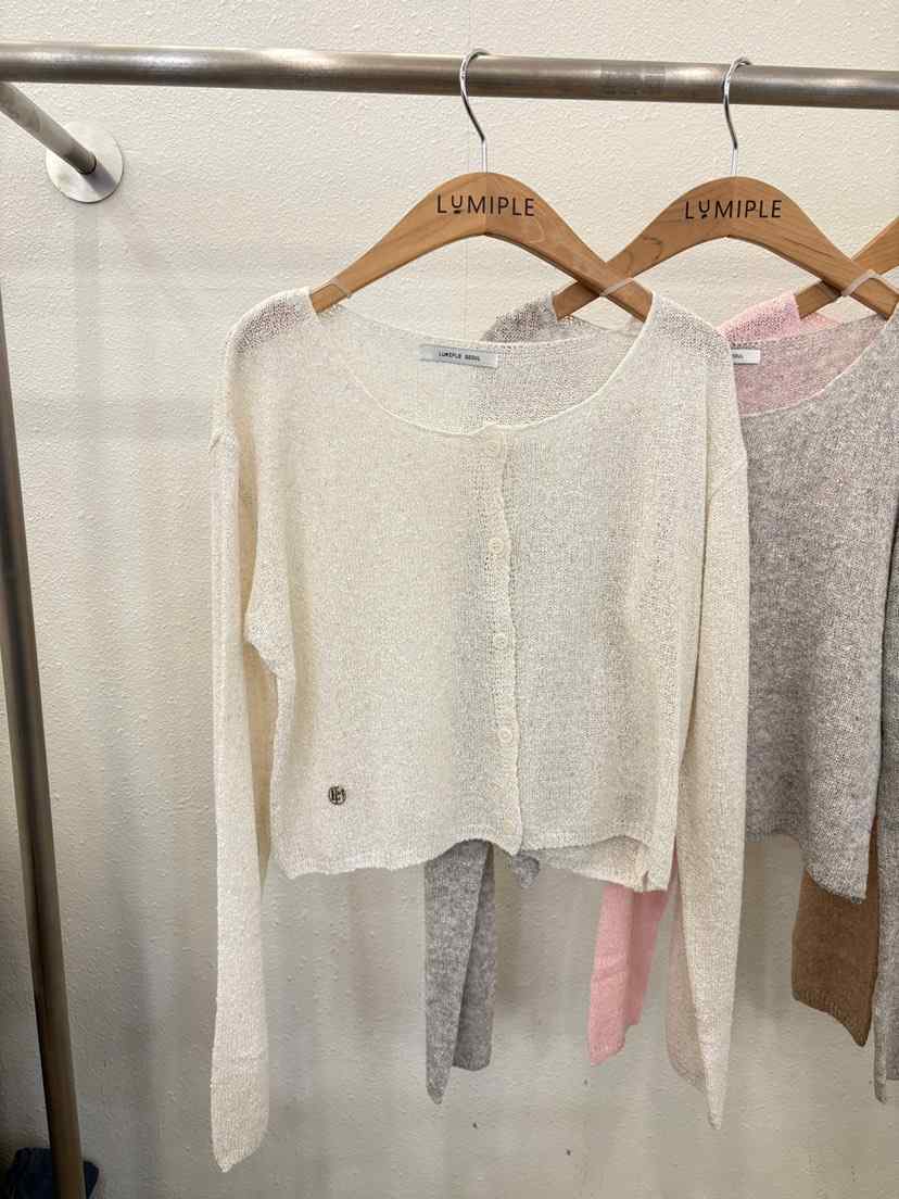 LUMIPLE韓國直郵㊣女裝新品時尚推薦休閑人氣針織衫亞麻開衫LUMIPLE針織衫