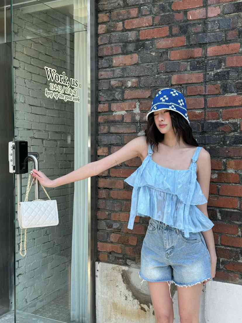 DENVER韓國㊣直郵東大門代購女裝新品休閑推薦25春夏吊帶背心DENVER吊帶/背心