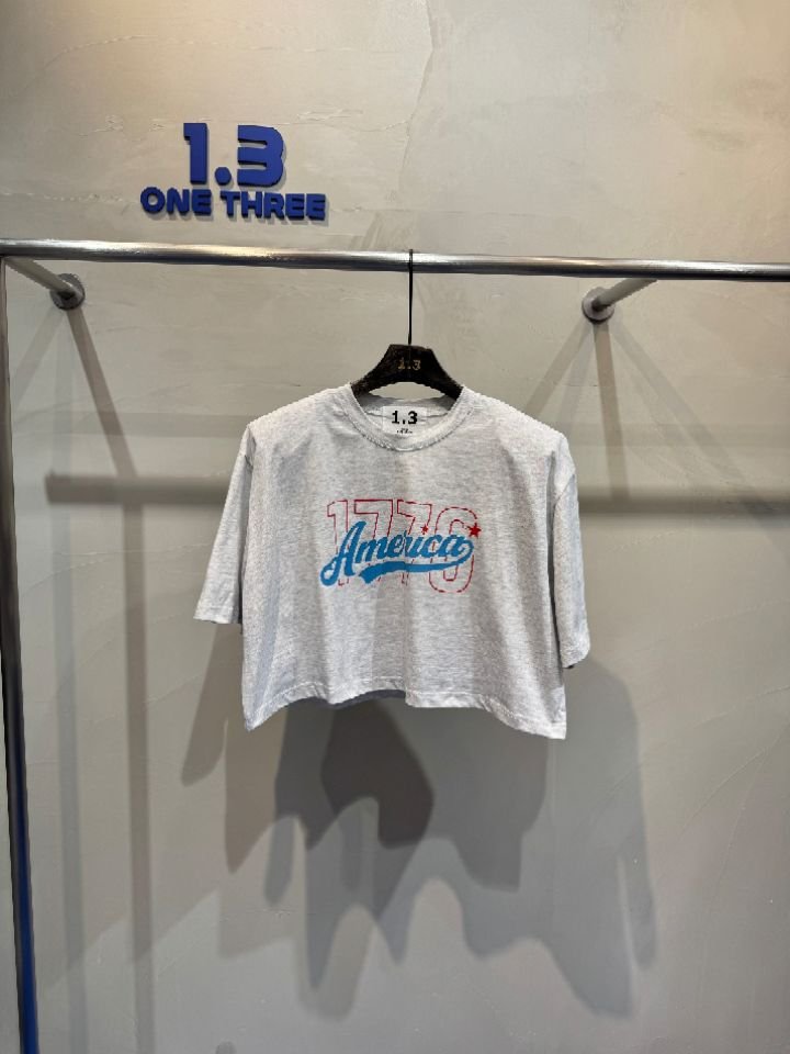 1.3韓國㊣直郵東大門代購女裝新品25春夏人氣熱賣休閑T恤短款1.3T恤