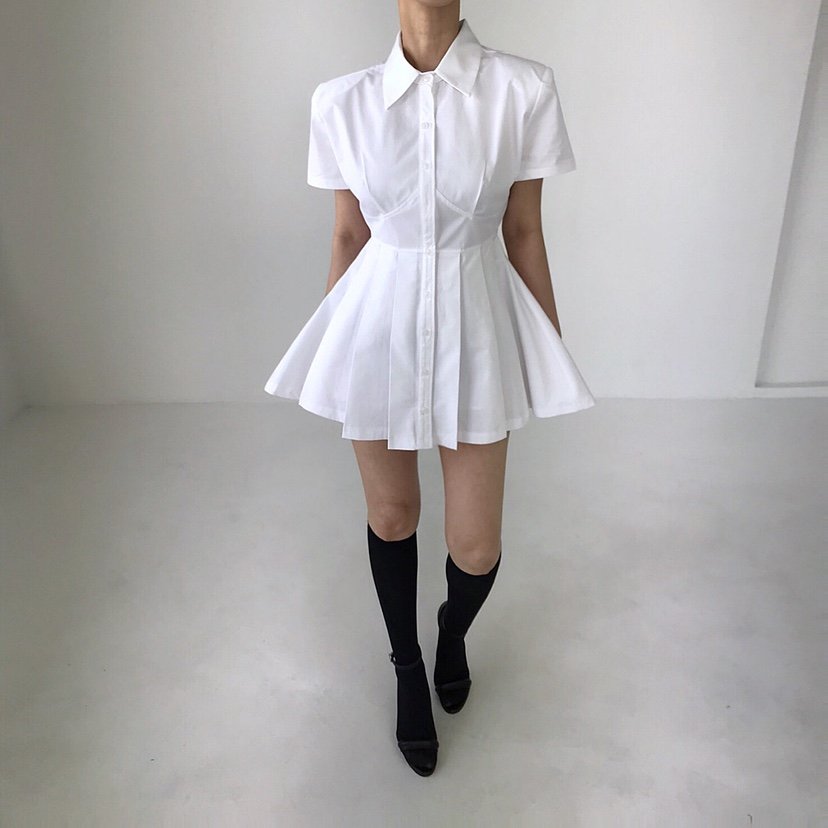 2TWO MOON韓國直郵㊣女裝新品人氣休閑時尚25春夏連衣裙褶皺2TWO MOON連衣裙