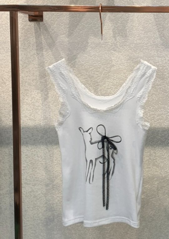 SYMBOL韓國㊣直郵東大門代購女裝新款時尚25春夏吊帶背心蝴蝶結SYMBOL吊帶/背心
