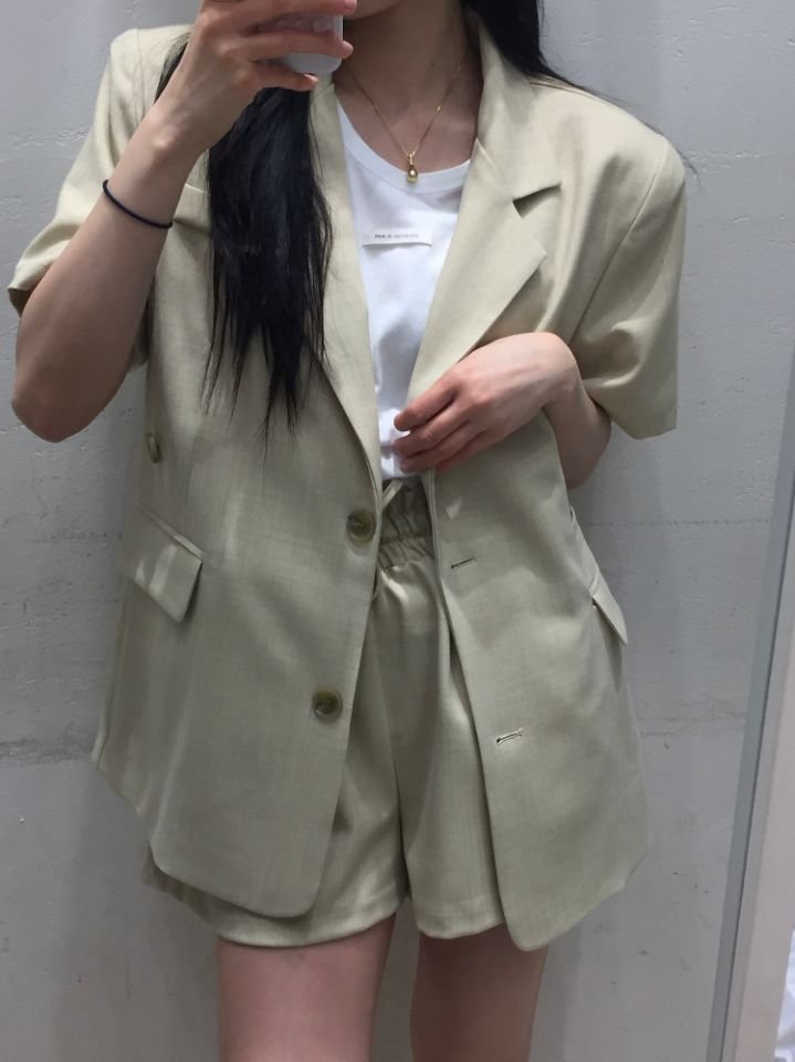 mars直郵韓國代購㊣女裝新品時尚休閑人氣推薦熱賣夾克亞麻mars夾克