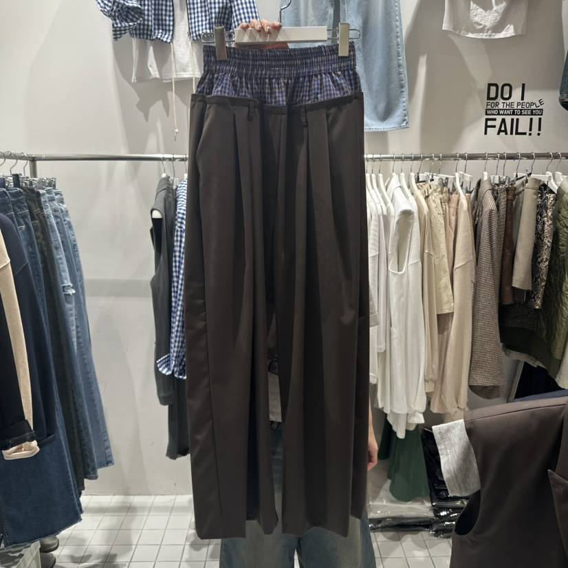 ZIPPER東大門實拍女士新款真品25春夏職業人氣休閑休閑褲格紋ZIPPER休閑褲