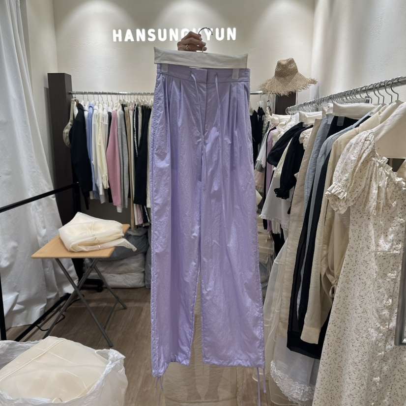 HANSUNGHYUN東大門實拍女士新品時尚25春夏職業熱賣推薦休閑褲HANSUNGHYUN休閑褲