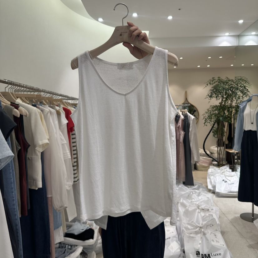 GRACIA韓國㊣直郵東大門代購女裝新品熱賣休閑吊帶背心亞麻GRACIA吊帶/背心