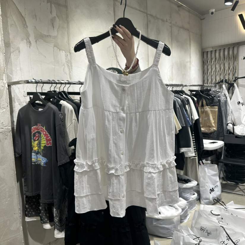 VANTA直郵韓國代購㊣女裝新品人氣熱賣25春夏休閑時尚吊帶背心VANTA吊帶/背心