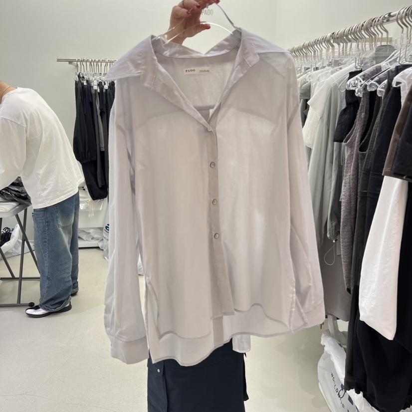 PADO韓國㊣直郵東大門代購女裝新款25春夏人氣休閑襯衫蕾絲衫PADO襯衫/蕾絲衫