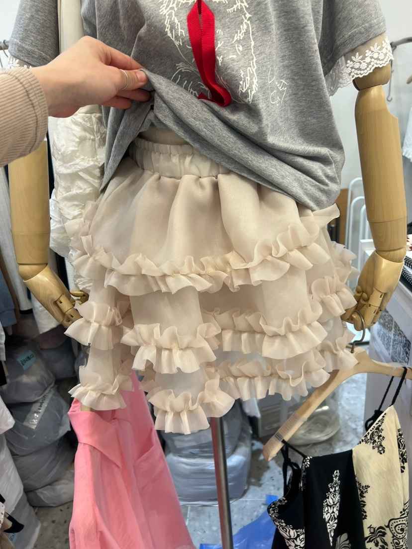 ROU.TINE韓國直郵㊣女裝新品熱賣25春夏休閑推薦人氣時尚短裙ROU.TINE短裙
