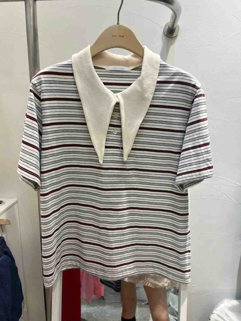 ROU.TINE韓國直郵㊣東大門實拍女裝新品休閑人氣時尚25春夏T恤ROU.TINET恤
