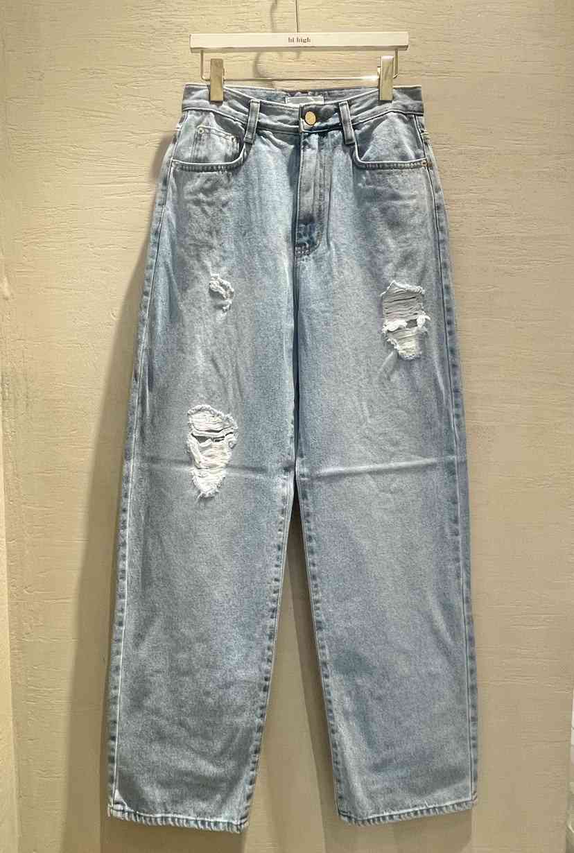 HI HIGH韓國㊣直郵東大門代購女裝新品時尚休閑人氣牛仔褲SEESTAR/hi high牛仔褲