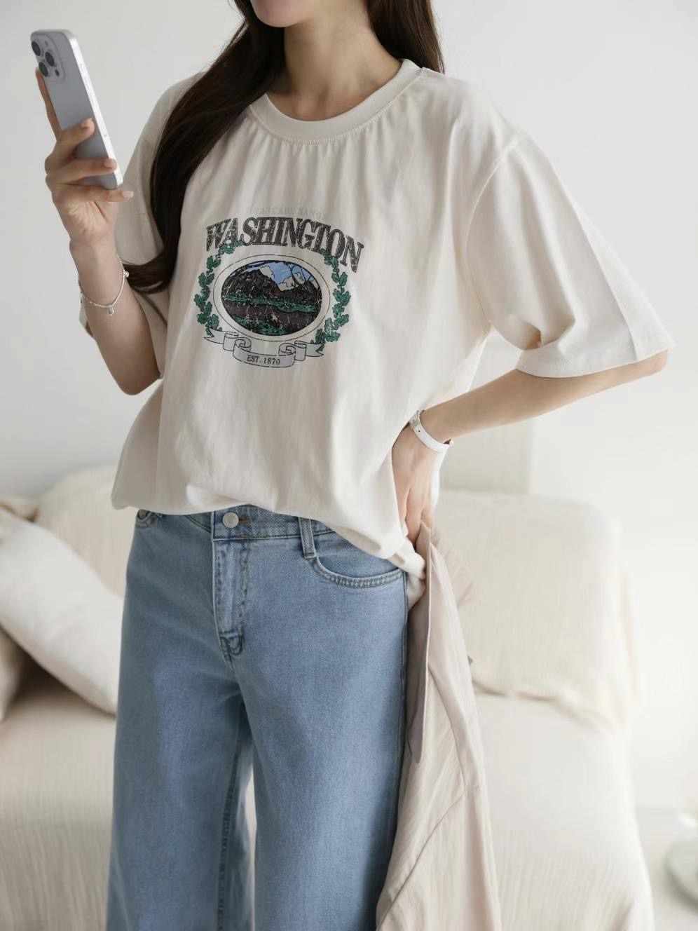 MU 뮤-T東大門實拍女裝新款人氣推薦熱賣時尚職業25春夏T恤MU 뮤-TT恤