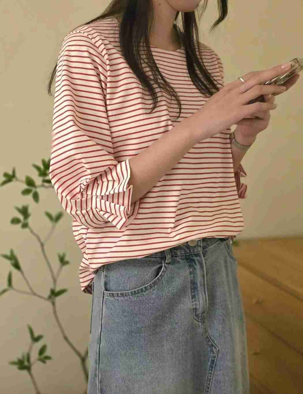 MU 뮤-T韓國代購女士新品熱賣休閑職業時尚真品25春夏長袖T恤MU 뮤-T長袖T恤