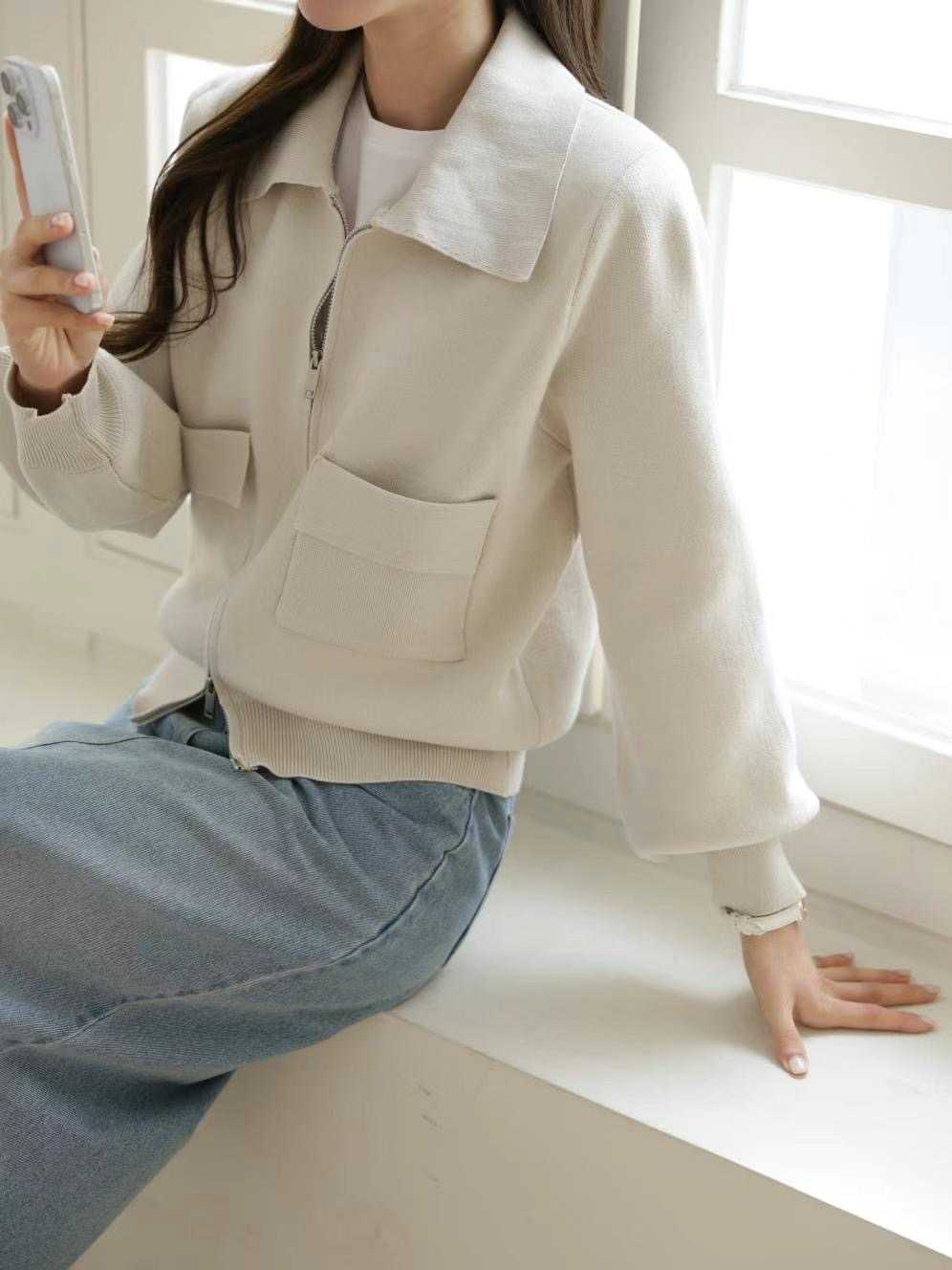 MU 뮤-T東大門直郵女裝新品真品25春夏休閑推薦熱賣夾克拉鏈MU 뮤-T夾克