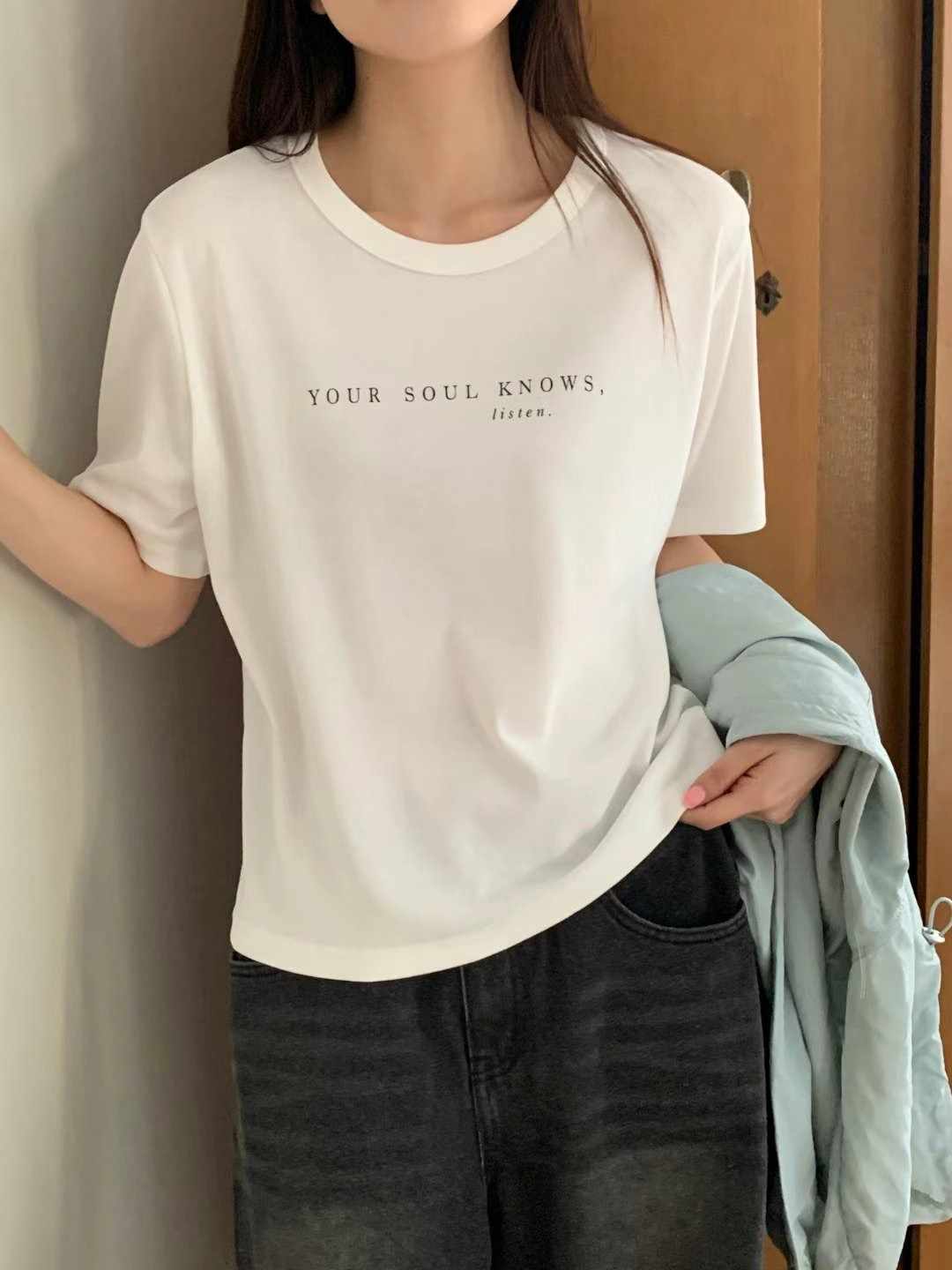 TDOUBLEJ東大門直郵女裝新款時尚休閑熱賣25春夏人氣職業T恤TDOUBLEJT恤