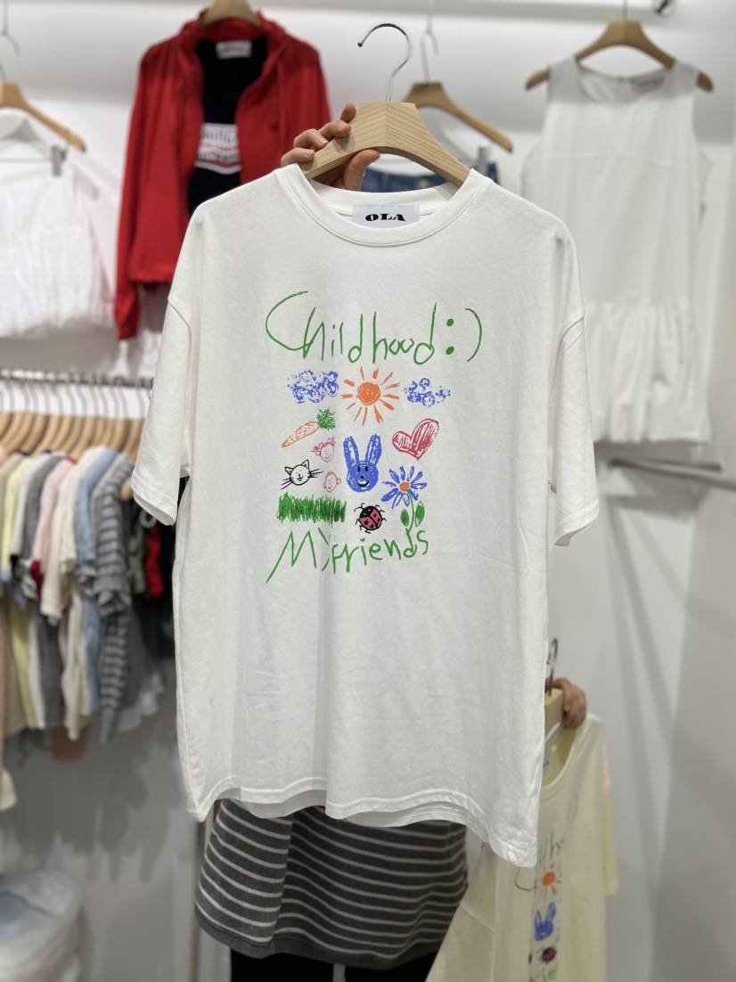 OLA直郵韓國代購㊣女裝新品熱賣人氣推薦25春夏休閑時尚T恤mellor/OLAT恤