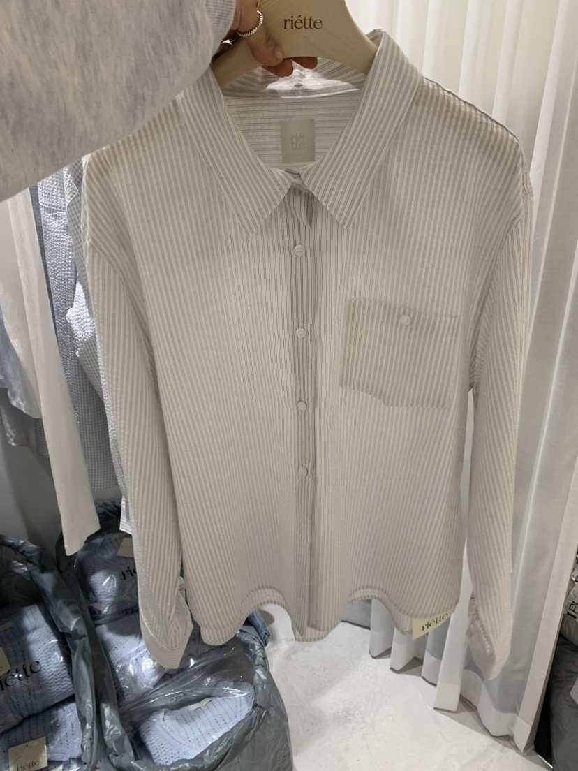 RIETTE直郵韓國代購㊣女裝新品25春夏人氣時尚休閑襯衫蕾絲衫RIETTE襯衫/蕾絲衫