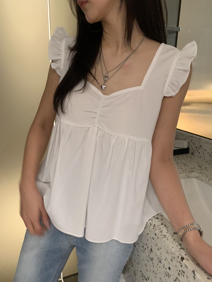 BADCALM韓國代購女士新品職業推薦時尚25春夏休閑襯衫蕾絲衫BADCALM襯衫/蕾絲衫