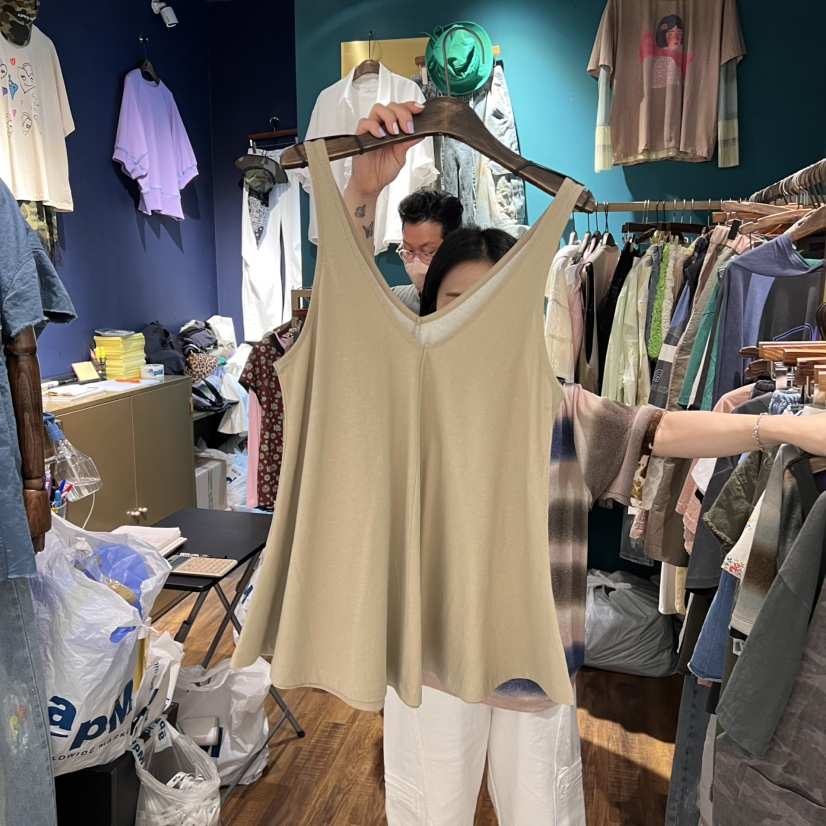 MERCI LINDA東大門實拍女裝新品職業推薦時尚休閑吊帶背心MERCI LINDA吊帶/背心