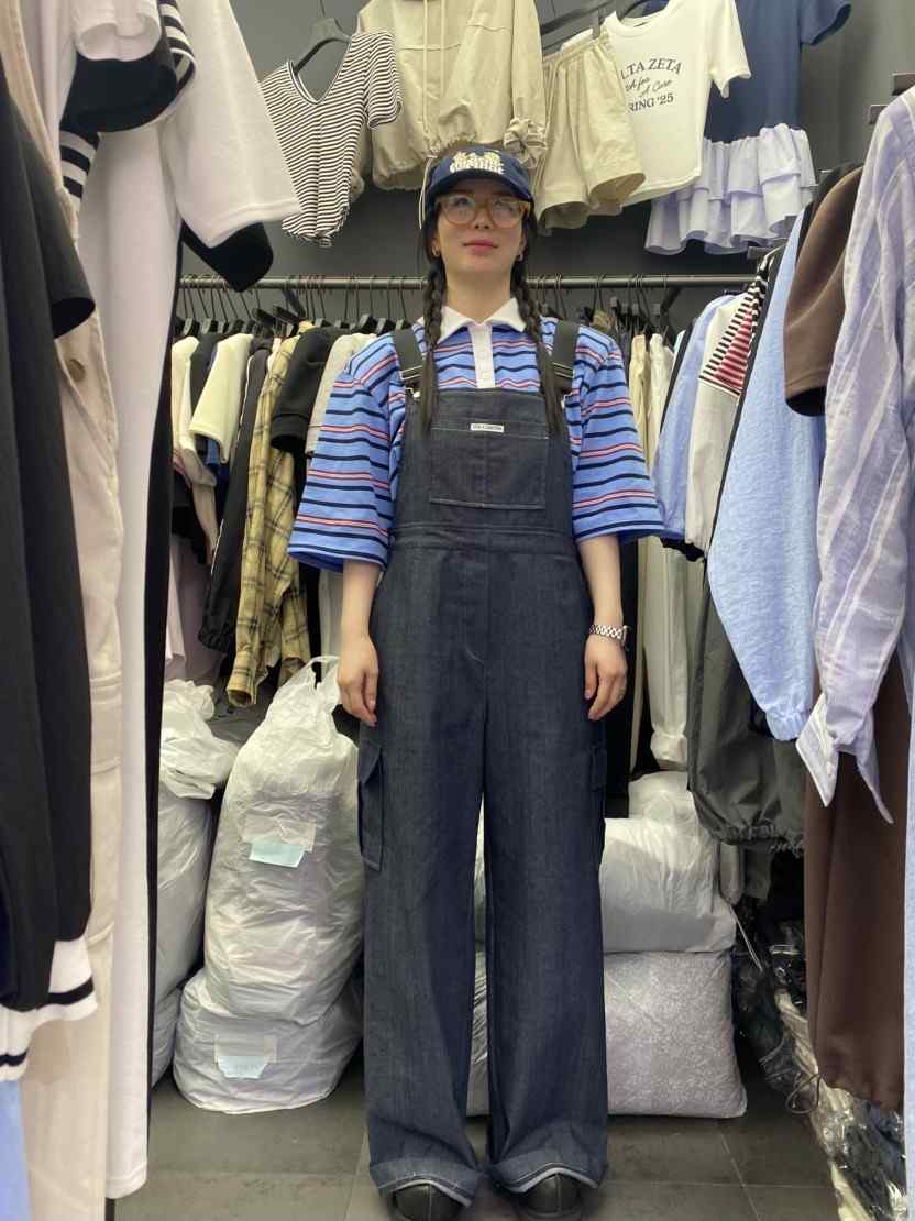 LONE STAR東大門代購女士新款時尚休閑推薦熱賣背帶褲口袋LONE STAR背帶褲