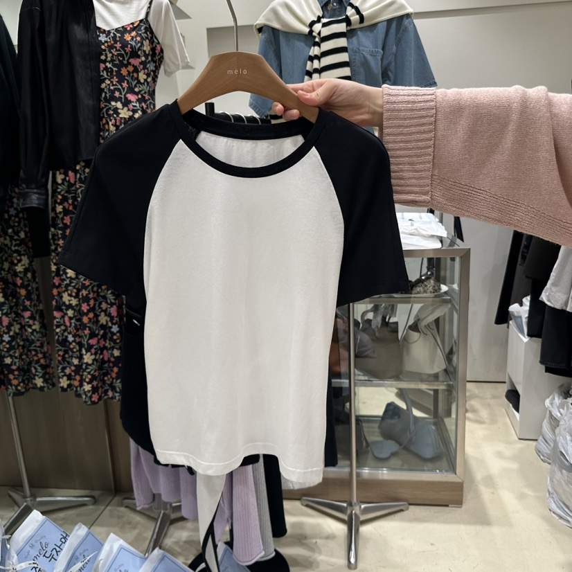MELO韓國代購女裝新品熱賣25春夏休閑時尚職業真品人氣推薦T恤MELOT恤