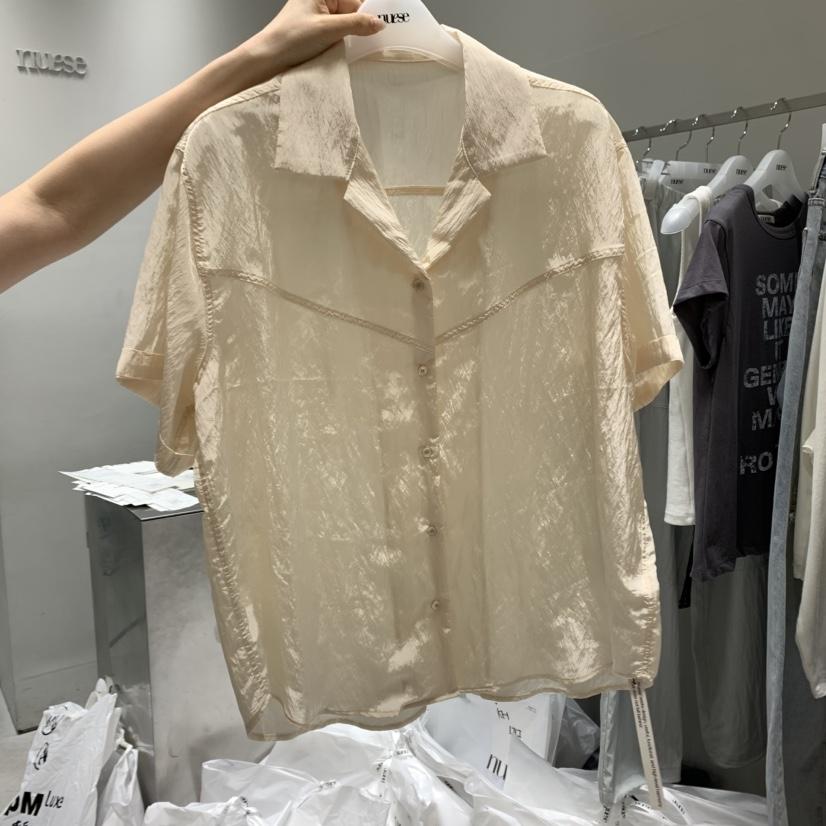 NUESE東大門代購女裝新品休閑真品時尚人氣熱賣25春夏襯衫蕾絲衫NUESE襯衫/蕾絲衫