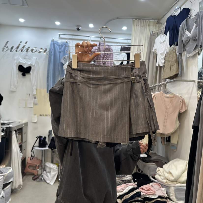 BILLION-L韓國直郵女士新款休閑人氣推薦時尚真品裙褲含腰帶BILLION-L裙褲