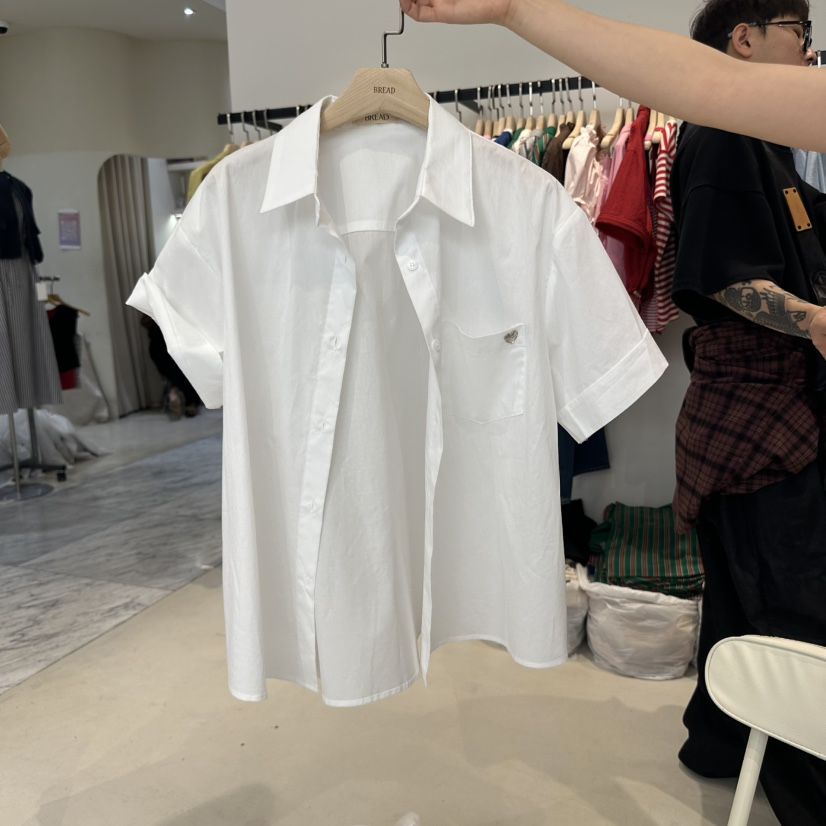 BREAD韓國代購女士新品熱賣推薦時尚真品休閑人氣襯衫蕾絲衫BREAD襯衫/蕾絲衫