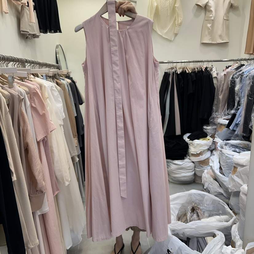 THE LOW韓國直郵女士新品人氣熱賣職業休閑25春夏連衣裙含腰帶THE LOW連衣裙