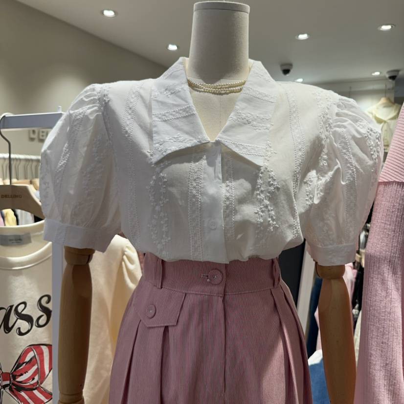 DELLING東大門直郵女士新品職業推薦休閑熱賣真品襯衫蕾絲衫DELLING襯衫/蕾絲衫