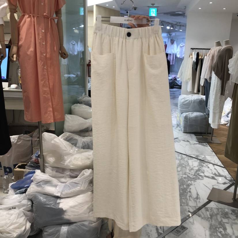 ALMOND韓國代購女士新款25春夏職業熱賣時尚人氣休閑休閑褲ALMOND休閑褲
