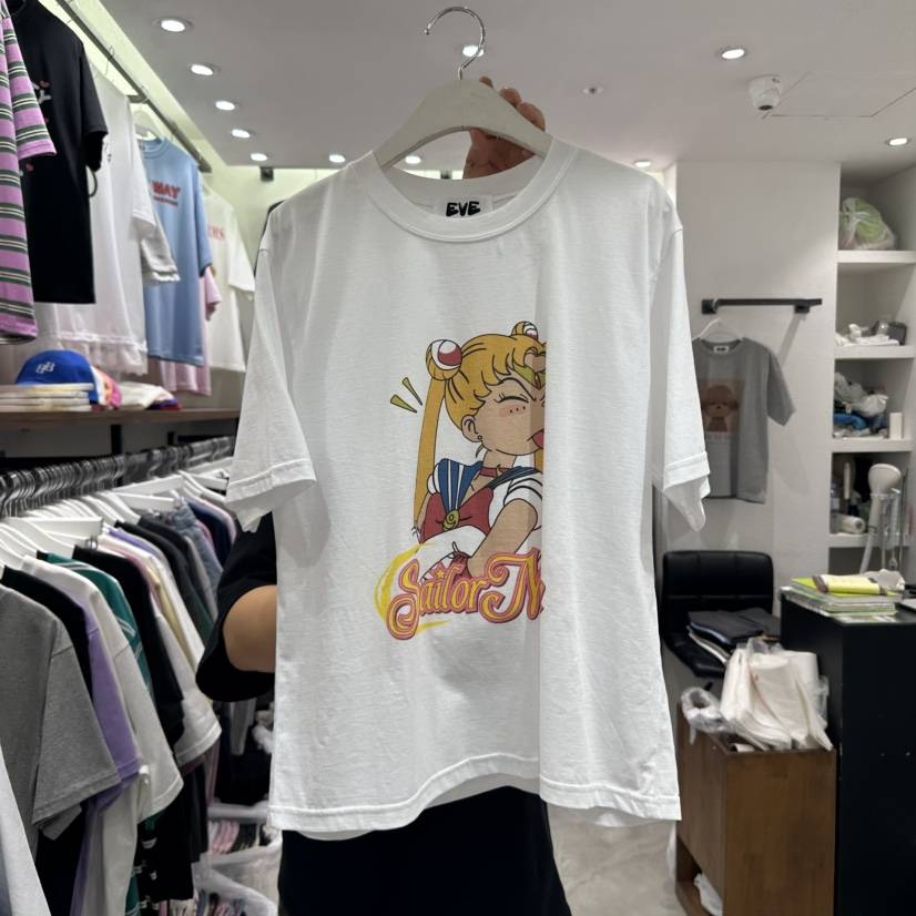 EVE韓國直郵女裝新品休閑時尚職業推薦人氣真品25春夏T恤復古EVET恤