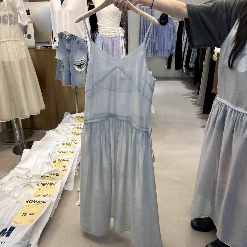 ROMAINE東大門實拍女裝新品真品推薦時尚連衣裙不含內搭長款ROMAINE連衣裙