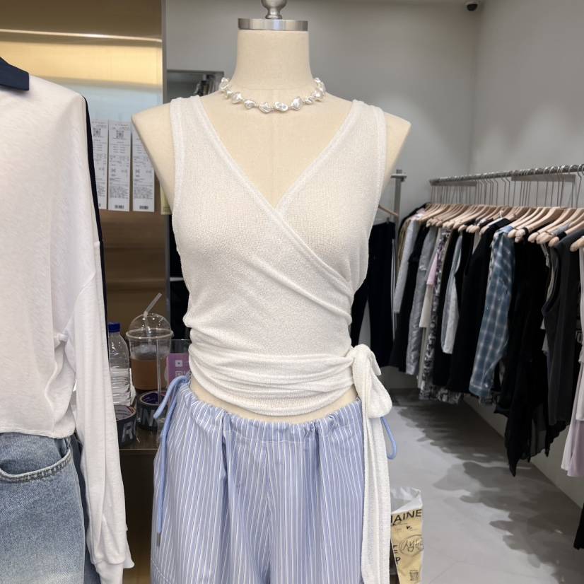 ROMAINE韓國代購女裝新品25春夏職業熱賣時尚吊帶背心亞麻絨ROMAINE吊帶/背心