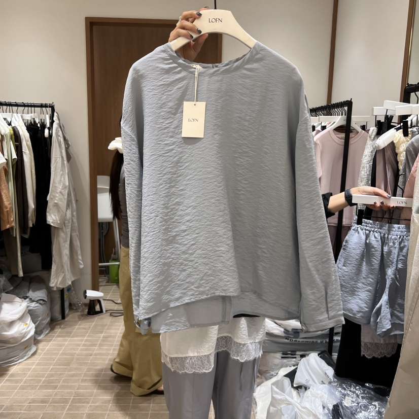 LOFN東大門實拍女裝新品真品熱賣推薦職業25春夏襯衫蕾絲衫LOFN襯衫/蕾絲衫