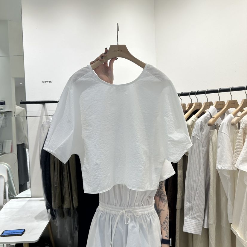 MOWER韓國代購女裝新品時尚熱賣25春夏休閑推薦真品襯衫蕾絲衫MOWER襯衫/蕾絲衫